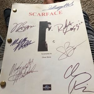 Scarface Screenplay script w Autographed cover